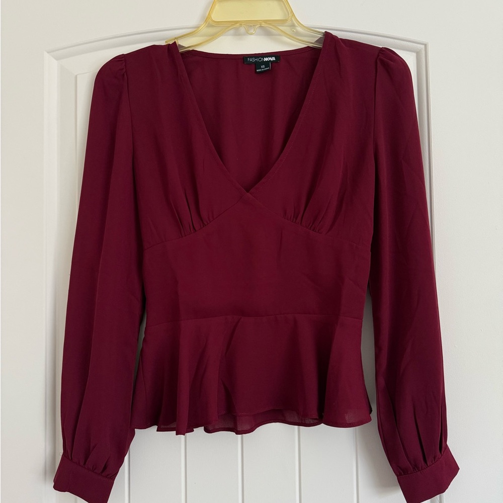 Burgundy Blouse